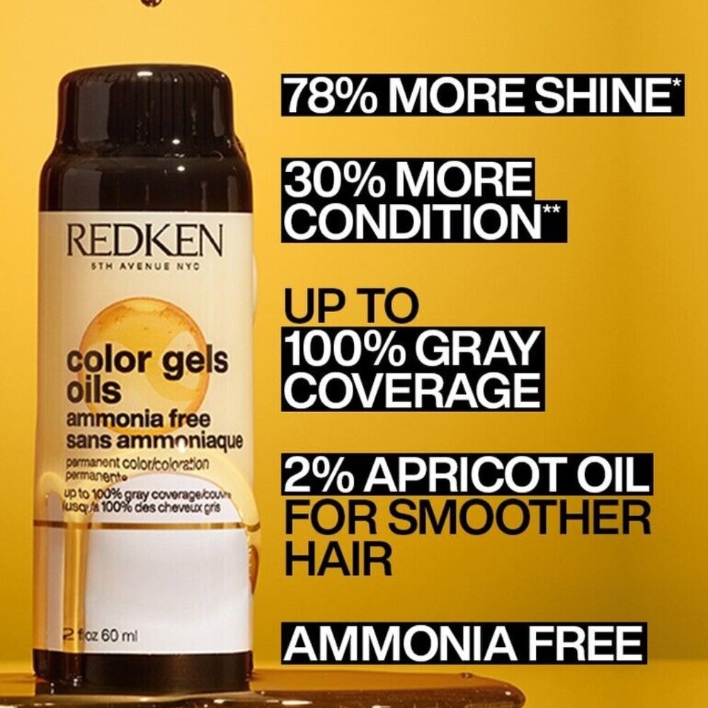 Redkin Color Gels Oils 5NN Cafe' Mocha (Ammonia Free Liquid Color ) - Picture 3 of 3